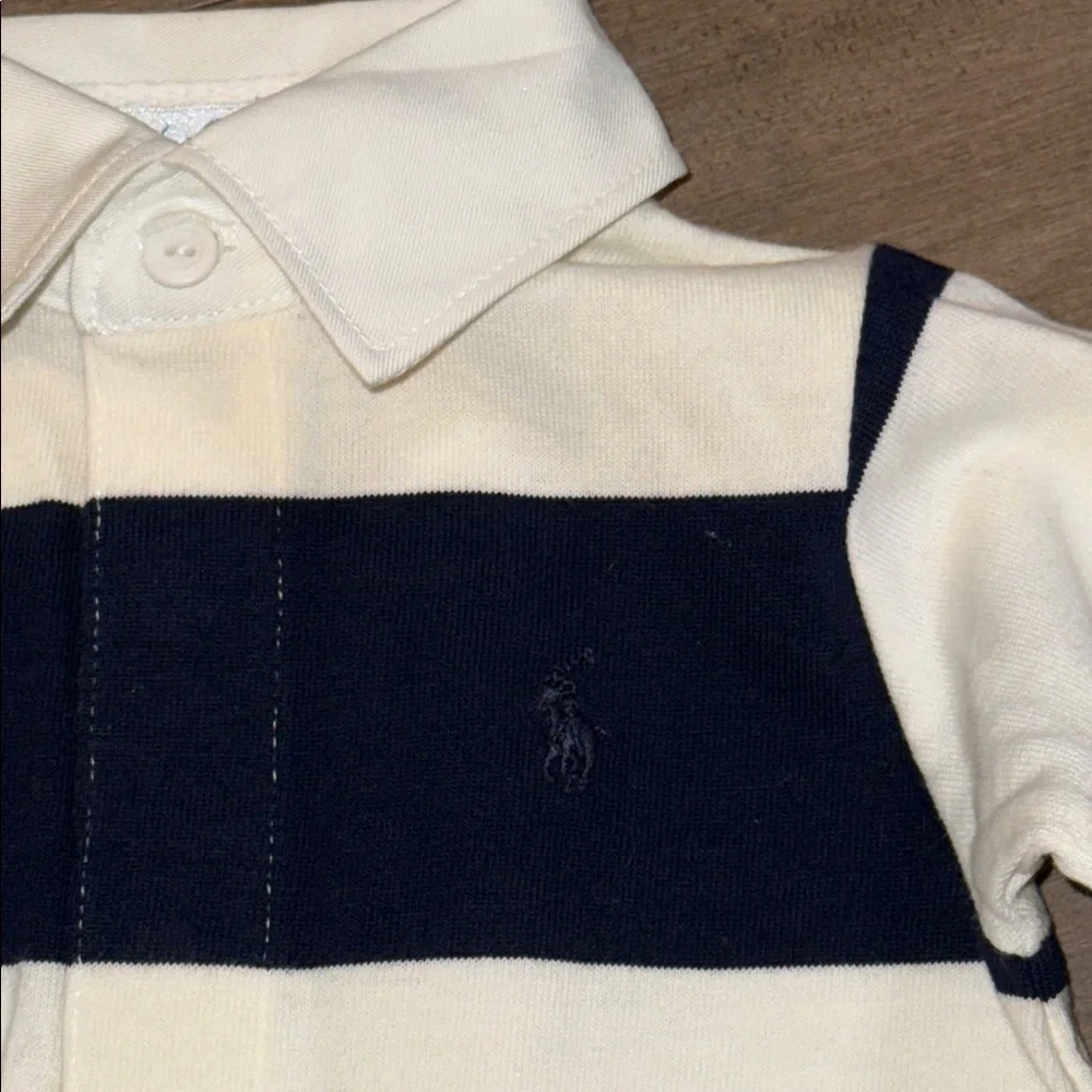 Ralph Lauren Baby Striped Yacht Club Onsie SZ 3 months